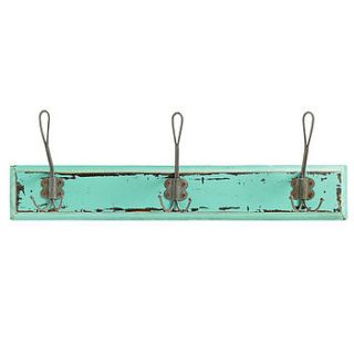 distressed wooden hooks by lavender room