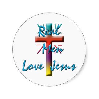REAL MEN LOVE JESUS STICKERS