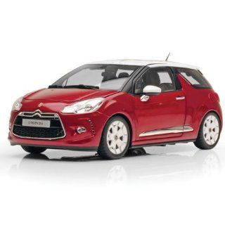 2010 Citroen DS3 Sanguine Red with White Roof 1/18 by Norev 181542 Toys & Games