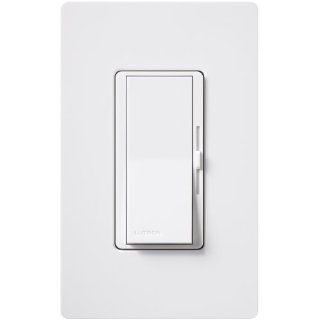 Lutron DVELV 303P WH 300 Watt Diva Electronic Low Voltage 3 Way Dimmer, White   Wall Dimmer Switches  