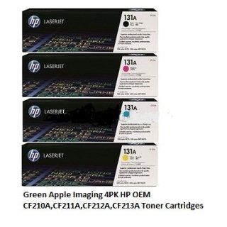 HP OEM 131A 4PK Toner Cartridges for Hp Laserjet Pro M251nw, M276nw Printers    CF210A Black,CF211A Cyan,CF212A Yellow,CF213A Magenta