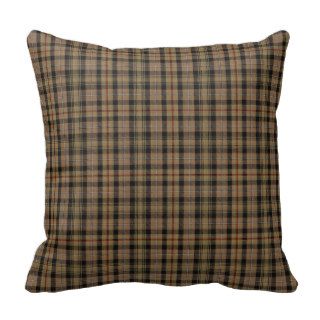 Vintage MacKenzie Hunting Tartan Plaid Pattern Pillow