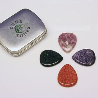 tiger tones plectrums in a gift tin by timber tones