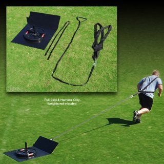 Fisher Football Pull Sled And Harness Set BLACK ONE PULL SLED AND HARNESS SET  Football Sleds And Chutes  Sports & Outdoors