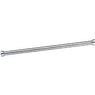 Bobrick 207x60 304 Stainless Steel Shower Curtain Rod with Concealed Mounting, Satin Finish, 1" Diameter x 60" Length