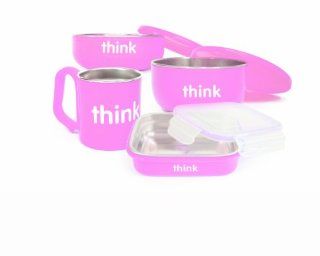 thinkbaby The Complete BPA Free Feeding Set, Pink  Baby Dinnerware Sets  Baby