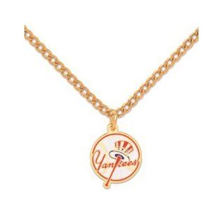 New York Yankees Chain Necklace with Top Hat Team Logo Pendant  Sports Fan Necklaces  Sports & Outdoors