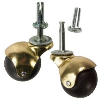 Stanley S846 305 2 Inch Brass Hooded Ball Stem Casters Pack of 2