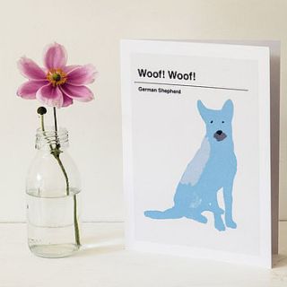 'german shepherd dog' greeting card by hanna melin