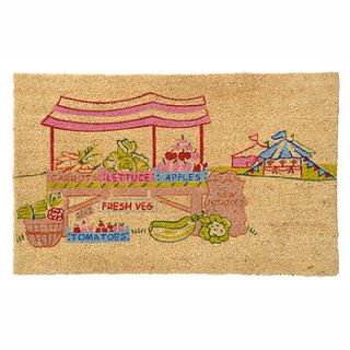 country fayre vegetable stall doormat by retreat home