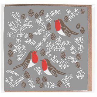 christmas robins card by solitaire