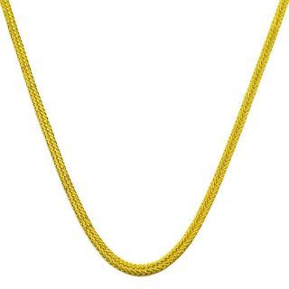 14 Karat Yellow Gold Square Foxtail Chain (0.9 mm Thick, 18 inch) Jewelry