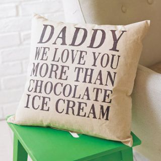 personalised 'daddy i love you' cushion by tillyanna