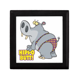 hippo butt bikini hippopotamus keepsake box