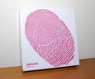 personalised fingerprint on canvas by fingerprint art