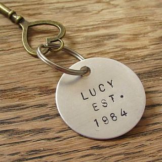 personalised special age birthday key ring by edamay