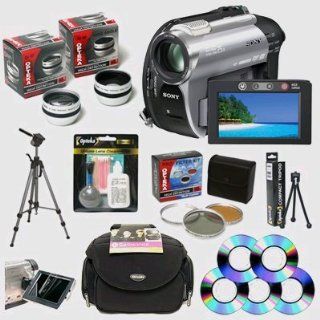 Sony DCR DVD308 DVD Camcorder + Lenses + Filters + Pro Accessory Kit  Camera & Photo