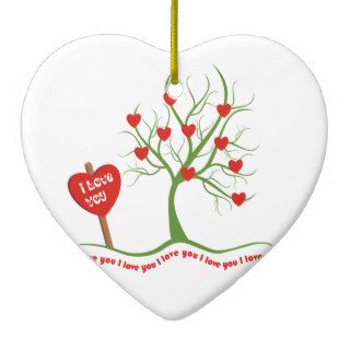I love you Valentine’s Day custom ornament