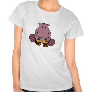 CE  Awesome Hippo Playing Bongo Drums T shirts