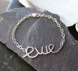 personalised baby's name bracelet by marie walshe jewellery