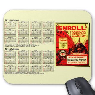 American Merchant Marine Enroll Today  Calendar Mousepad
