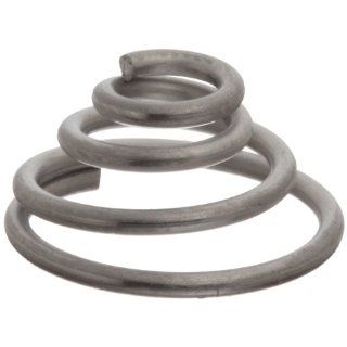 Conical Compression Spring, Type 302 Stainless Steel, Inch, 0.25" Overall Length, 0.48" Large End OD, 0.218" Small End OD, 0.038" Wire Diameter, 6.61lbs Load Capacity, 38.02lbs/in Spring Rate (Pack of 10)