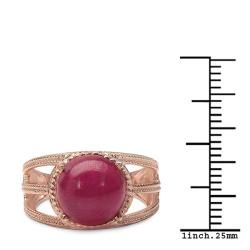 Malaika 6.80ctw 14K Rose Gold Overlay Silver Ruby Ring Gemstone Rings
