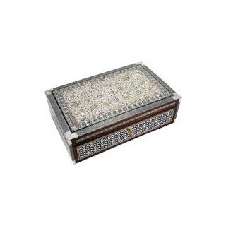 Egyptian Mother of Pearl Inlay Jewelry Box  