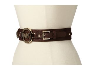 MICHAEL Michael Kors 42mm Belt with/ Snap Closure And Tab with/ MK Logo Chocolate