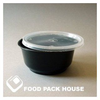 SKPB12 12oz Black Bowls Take Out Containers   300 sets per case Kitchen & Dining