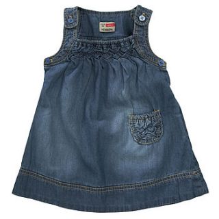 irene newborn denim spencer dress by ben & lola