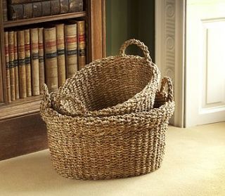 oval hogla storage baskets by traidcraft