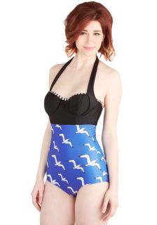 Coast with the Most One Piece Swimsuit in Gulls  Mod Retro Vintage Bathing Suits