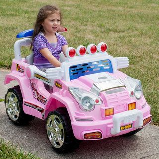 Lil Rider Pink Land Cruiser Jeep with Remote Lil' Rider Powered Riding Toys