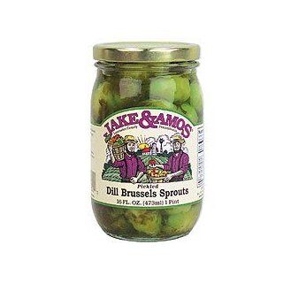 Jake & Amos Pickled Dill Brussels Sprouts, 16 fl oz  Brussels Sprouts Produce  Grocery & Gourmet Food