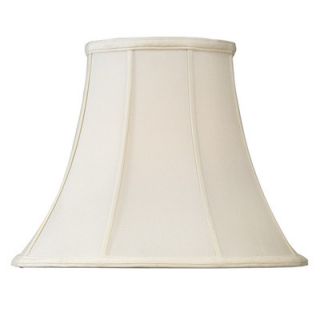 Livex Lighting Shantung Silk Scallop Bell Lamp Shade in Off White