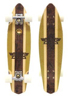 Dusters 27" Ace High Bamboo Cruiser (Gold/Bamboo) Longboard  Longboard Skateboards  Sports & Outdoors