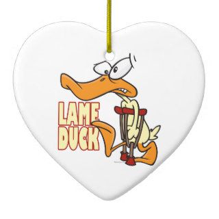 funny lame duck cartoon ornament