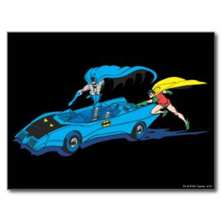 Batman & Robin Ride Batmobile 2 Post Cards