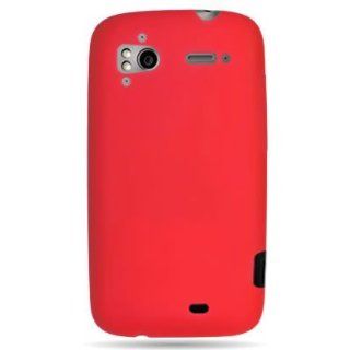 Silicone Gel Skin Sleeve RED Rubber Soft Cover Case for HTC SENSATION 4G (T MOBILE) [WCC1089] Cell Phones & Accessories