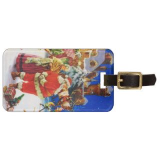Santa & Mrs. Claus At the North Pole Christmas Eve Luggage Tags