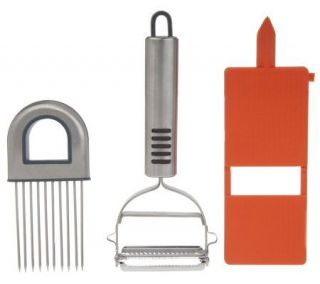 Universal Peeler/Julienne Cutter, Slicing Board & Fork Set —