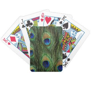 Beautiful Peacock Feathers Deck Of Cards