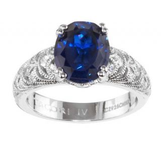 Tacori IV Diamonique Epiphany Lab Created Sapphire Ring —