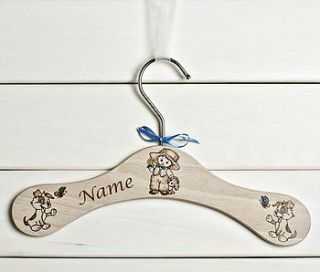 happy puppies personalised children's hanger by wooden toy gallery