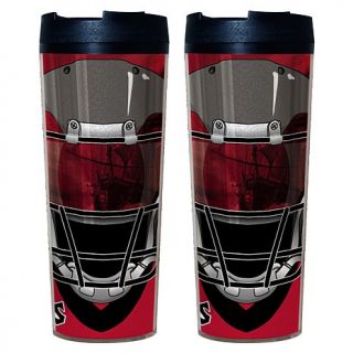 Tampa Bay Buccaneers NFL Travel Mugs with Lids   Set of 2