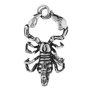 Sterling Silver Scorpion Necromance Pendant Necklace Charm Women's Men's Spiritual Religious Wiccan Wicca Pagan NEW AGE Jewelry Jewelry