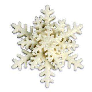 24 ~ 3D 3 Tier Snowflake ~ NOT Edible Gumpaste Flowers ~ NEW ~ Look  Decorative Cake Toppers  
