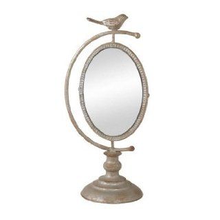 Antique Silver Bird Vanity Mirror   Countertop Bathroom Mirrors