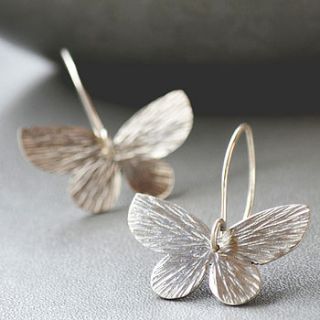 sterling silver butterfly earrings by nina louise